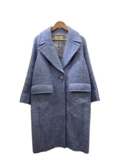 商品画像：モヘアシャギーコート/チェスターコート/36/モヘア/BLU/無地/1746 1151-0 1