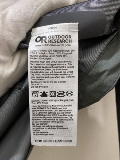 画像：OUTDOOR RESEARCHFORAY 3L JACKET/ナイロンジャケット/S/ナイロン/GRY/無地/3220884