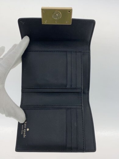 商品画像：3つ折り財布/レザー/BLK/レディース/KA599 4