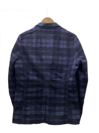 商品画像：テーラードジャケット/M/ウール/NVY/チェック/M7-4710 2