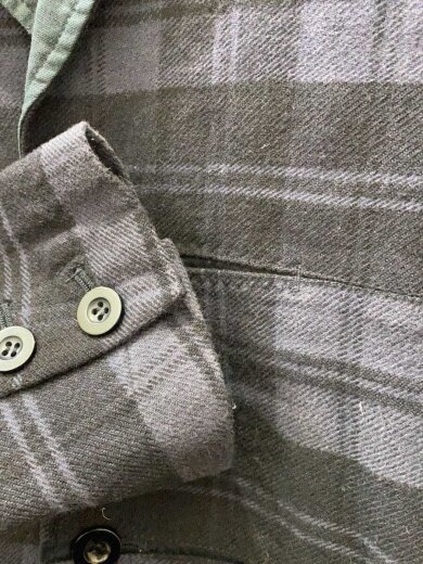 商品画像：テーラードジャケット/M/ウール/NVY/チェック/M7-4710 5