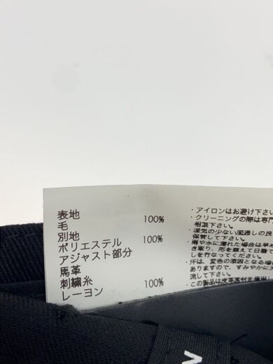 商品画像：キャップ/FREE/ウール/BLK/無地/メンズ 6