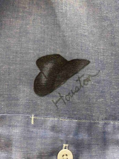 商品画像：90s/シャンブレー/ペイント有/長袖シャツ/L/コットン/IDG 6