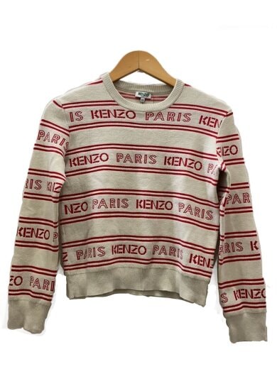 商品画像：ニット・セーター(薄手)/XS/コットン/BEG/ボーダー 1