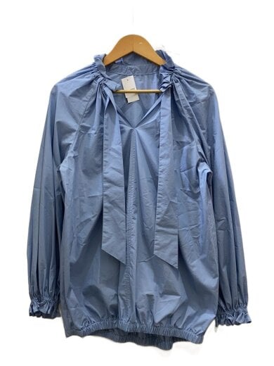 商品画像：ボウタイ/長袖ブラウス/--/コットン/BLU/23-040-370-0300-1-0 1