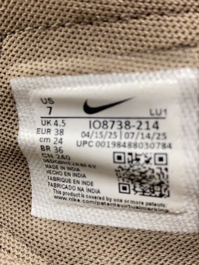 商品画像：W AIR RIFT LTR/ローカットスニーカー/24cm/BRW/IO8738-214 5