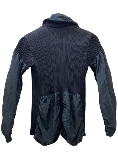 商品画像：シルク切替/カーディガン(薄手)/2/ポリエステル/BLK/IF82FD216 2