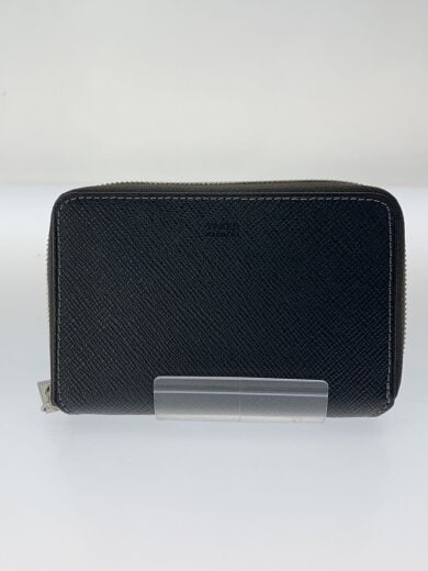 商品画像：ラウンドジップ/2つ折り財布/レザー/BLK/メンズ 1