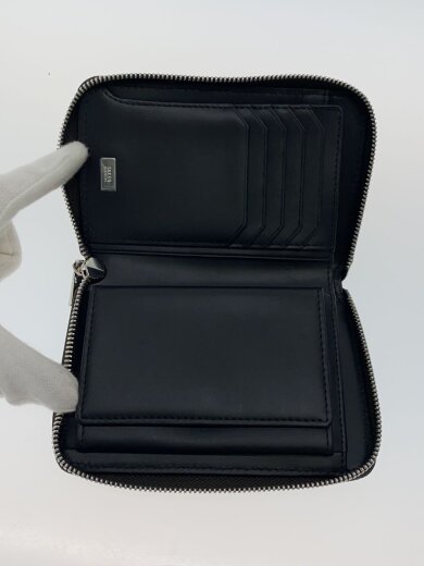 商品画像：ラウンドジップ/2つ折り財布/レザー/BLK/メンズ 4