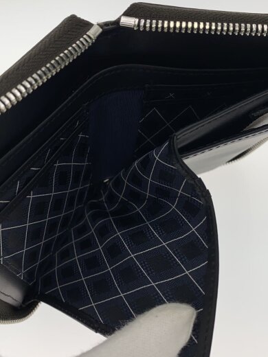 商品画像：ラウンドジップ/2つ折り財布/レザー/BLK/メンズ 6
