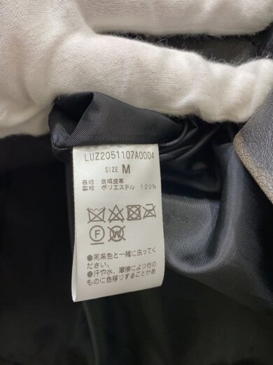 商品画像：グランジシンセティックレザーZIPブルゾン/M/レザー/BLK/LUZ2051107A0004 4