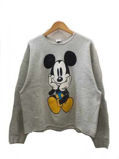 商品画像：90s/お座りミッキー/カットオフ/スウェット/XL/コットン/GRY/79436 1