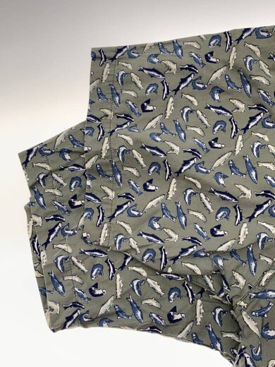 商品画像：00s/魚/半袖シャツ/XL/コットン/GRN/総柄/AM7427// 4