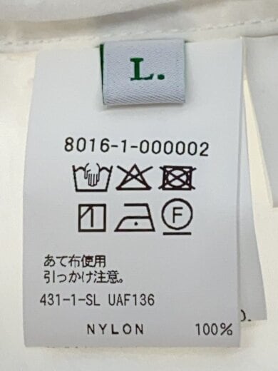 商品画像：オープンカラー/半袖シャツ/L/ナイロン/WHT/無地// 4