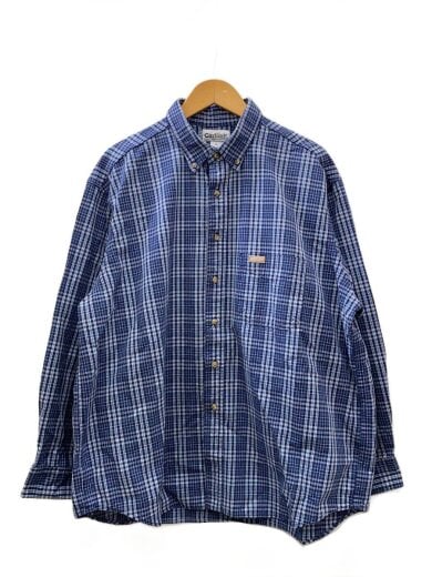 商品画像：00s/長袖シャツ/XL/コットン/BLU/チェック/S94// 1