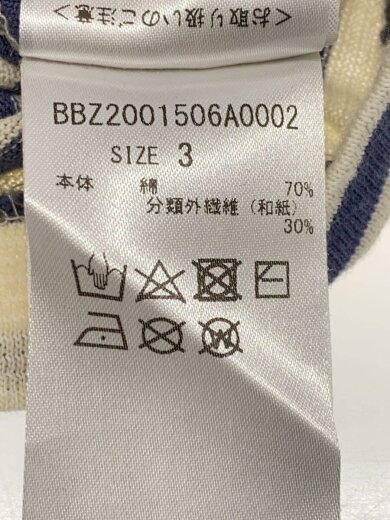 商品画像：Tシャツ/3/コットン/NVY/ボーダー/BBZ2001506A0002// 4
