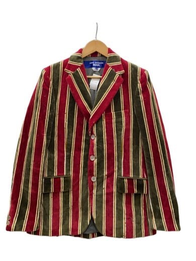 商品画像：26SS/テーラードジャケット/L/アクリル/RED/ストライプ/WQ-J007 1