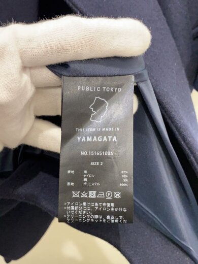 商品画像：ステンカラーコート/2/ウール/NVY/151651004 4