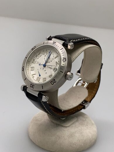 商品画像：自動巻腕時計/アナログ/レザー/WHT/BLK 2