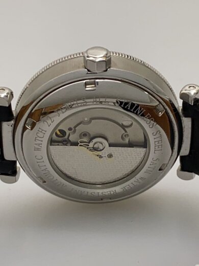 商品画像：自動巻腕時計/アナログ/レザー/WHT/BLK 3