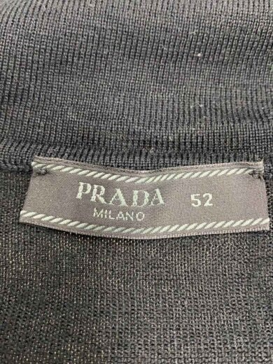 商品画像：ニット・セーター(薄手)/52/ウール/BLK/無地/knit polo sweater 3