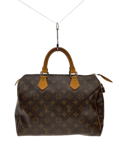 商品画像：1)スピーディ30_モノグラム・キャンバス/PVC/BRW/総柄 1