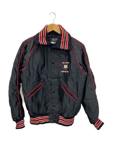 商品画像：スタジャン/M/ナイロン/BLK/80s/USA製/黒タグ 1