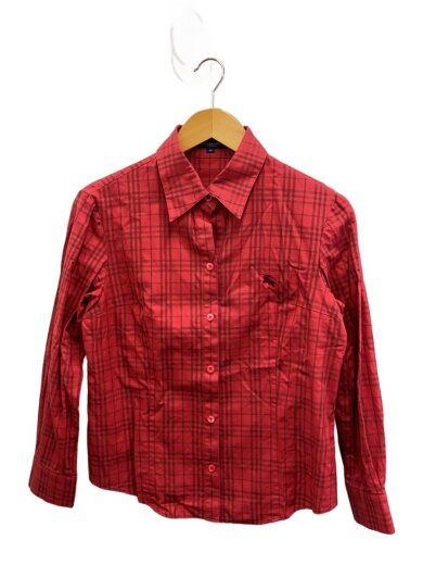 商品画像：長袖シャツ/40/コットン/RED/チェック/FE035-037 1