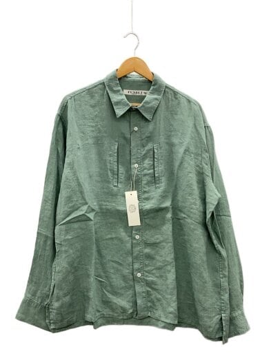 商品画像：長袖シャツ/L/リネン/GRN/2026FASH-205 1