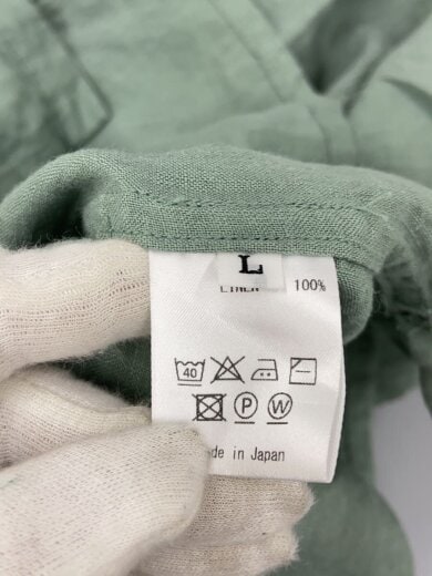 商品画像：長袖シャツ/L/リネン/GRN/2026FASH-205 4