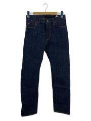 ボトム/32/コットン/IDG/無地/ボタンフライ/バックポケットステェッチ/