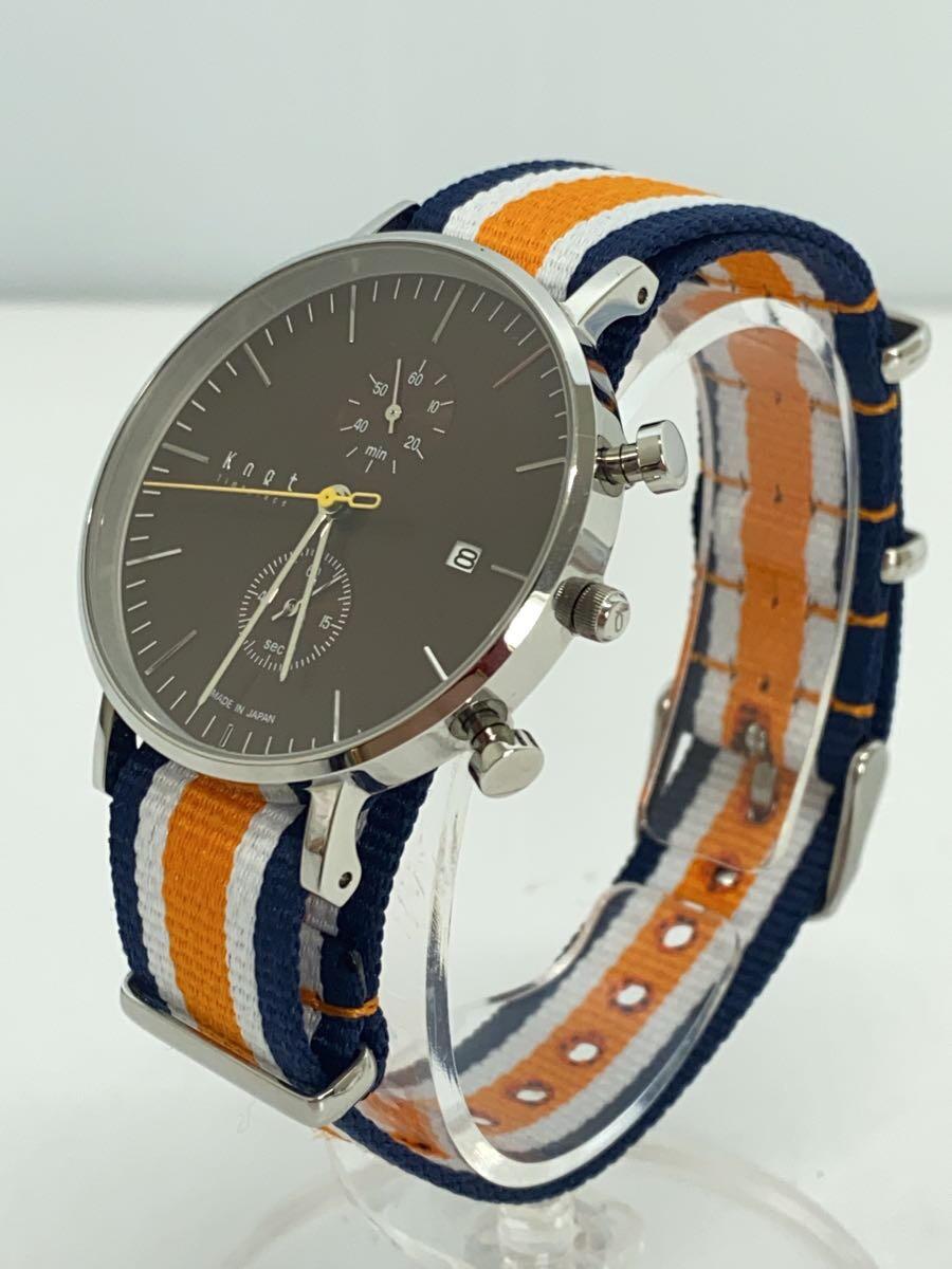 KNOT(ノット) / 腕時計/アナログ//BRW/マルチカラー/CC39/クロノグラフ/ストップウォッチ/シルバー 中古品の販売