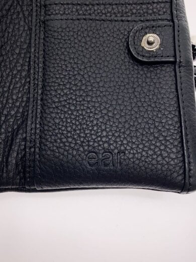 商品画像：2つ折り財布/レザー/BLK/無地/レディース// 3