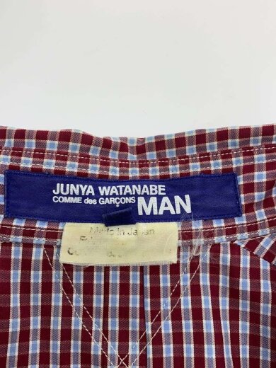 商品画像：長袖シャツ/M/コットン/RED/チェック/WR-B037// 3