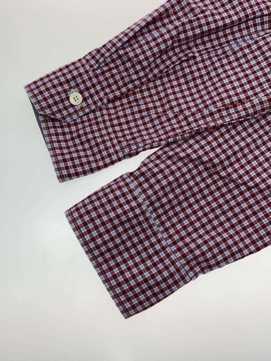 商品画像：長袖シャツ/M/コットン/RED/チェック/WR-B037// 5