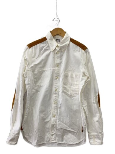 商品画像：長袖シャツ/M/コットン/WHT/無地/WR-B033// 1