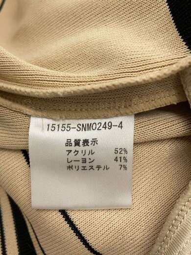 商品画像：ノースリーブワンピース/40/アクリル/BEG/ボーダー/15115-SNM0249-4// 4