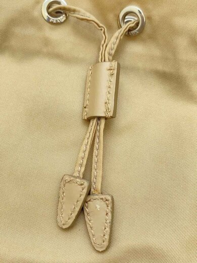 商品画像：巾着ポーチ/ナイロン/ベージュ/無地 7