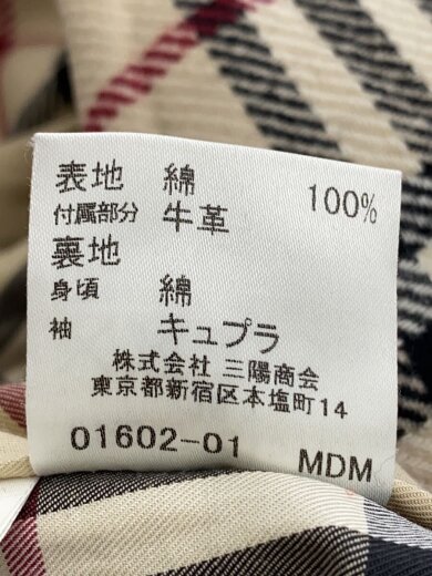 画像：BURBERRY LONDONコート/36/コットン/BEG/無地/FR077-615-515