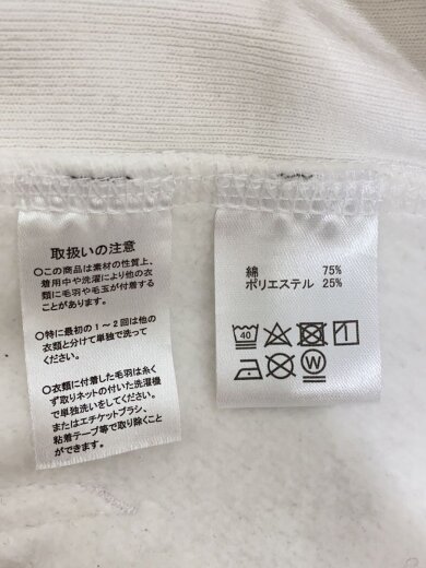 商品画像：ジップパーカー/M/コットン/WHT// 4