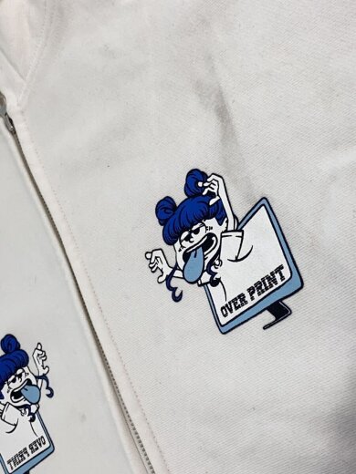 商品画像：ジップパーカー/M/コットン/WHT// 7