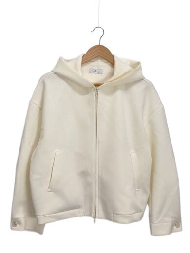 商品画像：ジップパーカー/38/ポリエステル/WHT/無地/B5554JJK033// 1