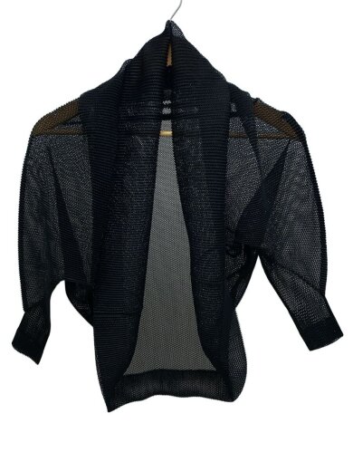 商品画像：トップス/メッシュカーディガン/ポリエステル/BLK/無地/PP73-F0253// 1
