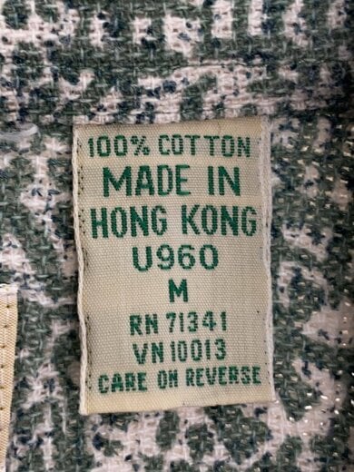 商品画像：半袖シャツ/M/コットン/GRN/総柄/80s 4