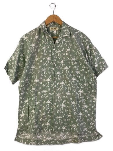 商品画像：アロハシャツ/M/コットン/GRN/総柄/USA製 1