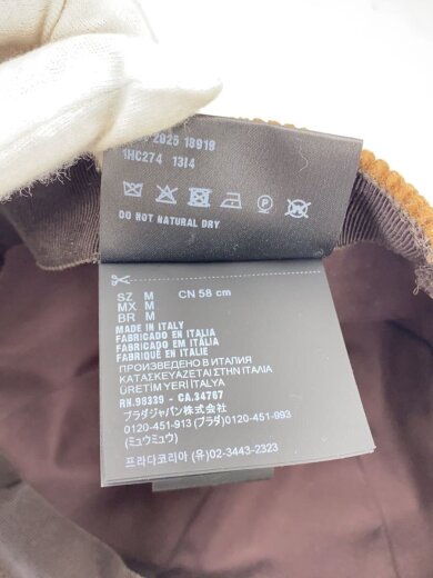 商品画像：コーデュロイベースボールキャップ/三角ロゴプレート/M/BRW/メンズ/1HC274 1314 6