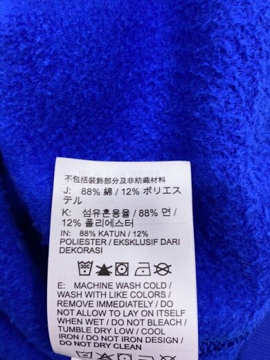 商品画像：スウェット/S/コットン/BLU/無地/DR4024-480 4