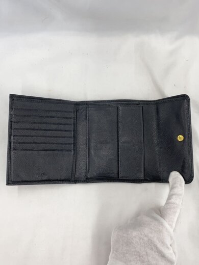 商品画像：サフィアーノ/3つ折り財布/--/BLK/無地/レディース// 4