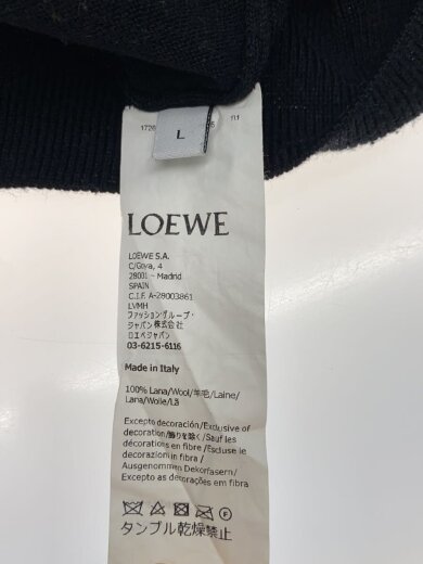 商品画像：ニット・セーター(厚手)/L/ウール/BLK/無地/HB44Y14K05// 4