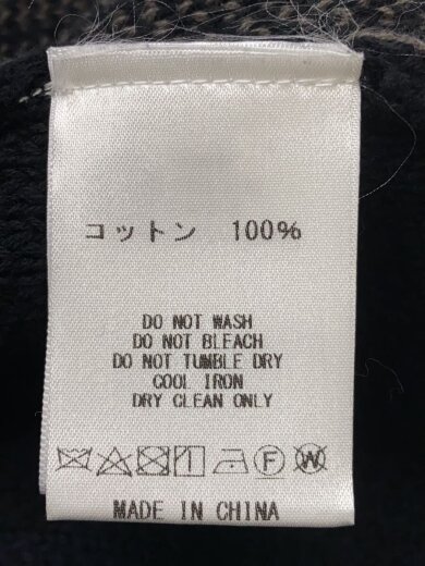 商品画像：ニット・セーター(厚手)/L/コットン/BLK/無地 4